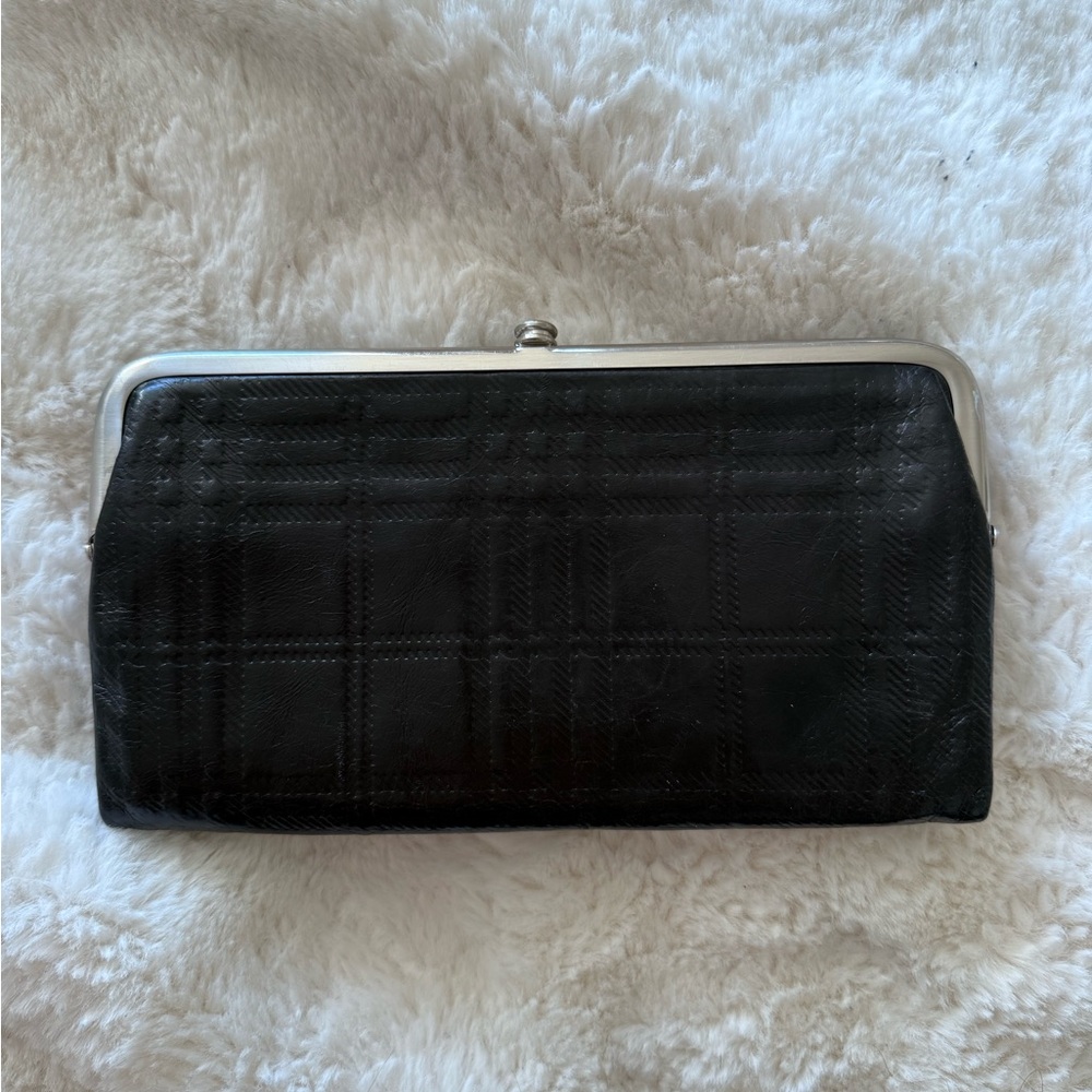 Black Plaid Clutch Wallet